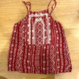 Boutique embroidered high neck tank top